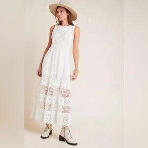 Anthropologie Liliana lace maxi dress NWOT